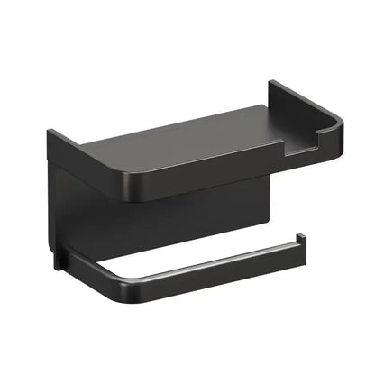 Wall-Mounted Toilet Paper Holder with Storage Shelf