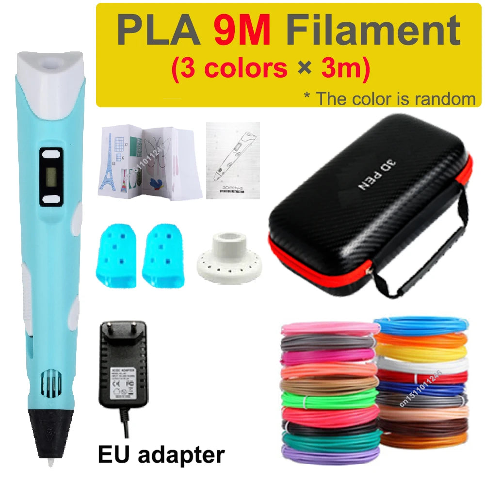 JuniorCare 3D Printing Pen with PLA Filament & Travel Case