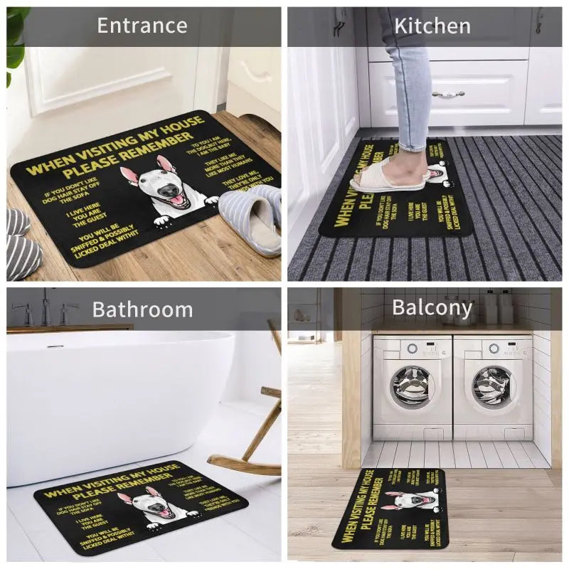 Bull Terrier Non-Slip Door Mat