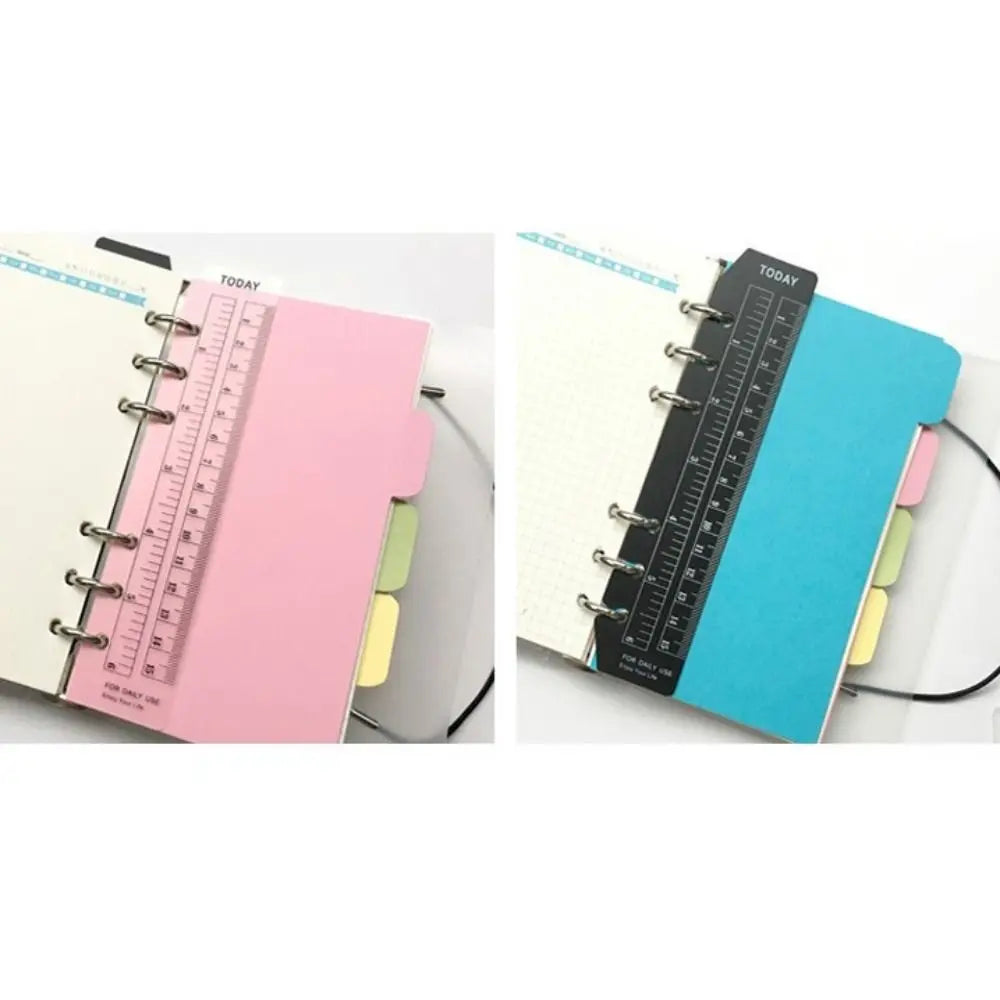 PVC A5 Loose-Leaf Notebook Bookmark Ruler