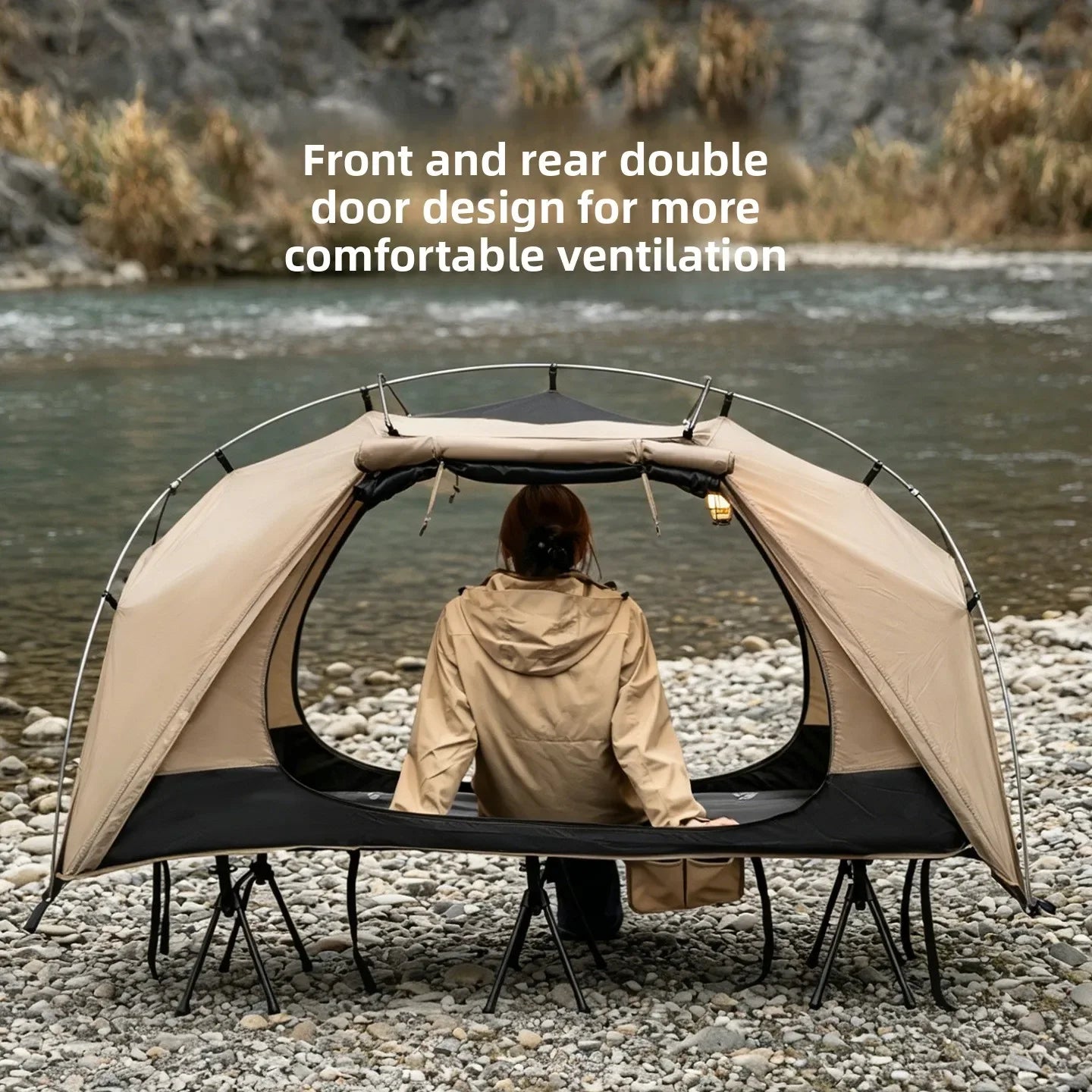 Elevated Single Camping Bed Tent