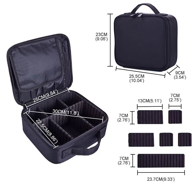 Professional Travel Makeup Organizer Case