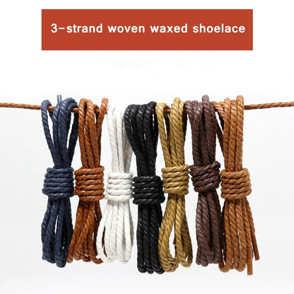 Round Waxed Cotton Shoelaces