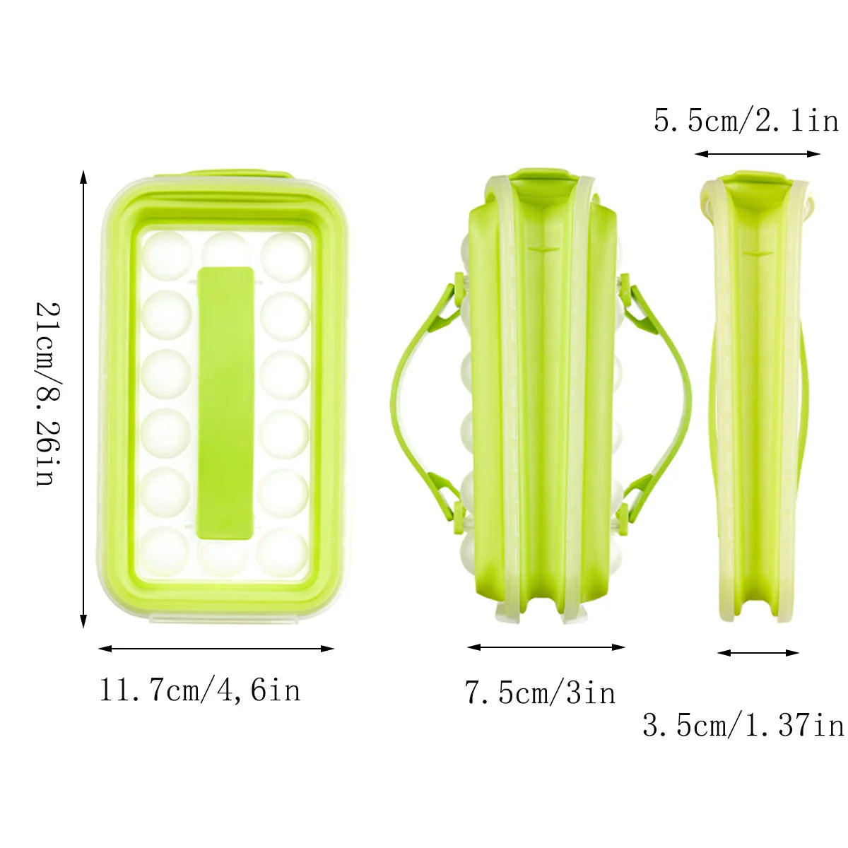 Ice Cube Storage Tray with Release Press