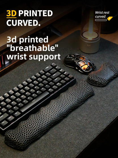 Ergonomic Mouse Wrist Rest TPE Hand Rest Pressure-Reducing Breathable Wrist Support Pad for Gaming Office Typing Pain Relief
