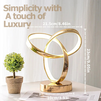 USB Modern Art Desk Lamp with Tri-Color Lighting