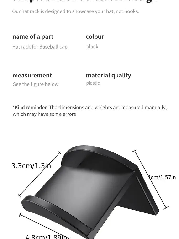 Minimalist Self-Adhesive Hat Hooks