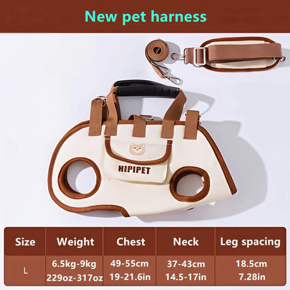 Portable Pet Carrier Shoulder Bag with Safety Harness