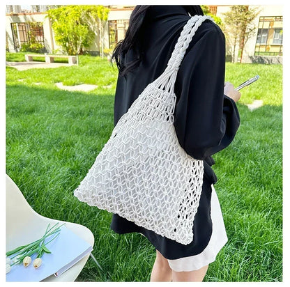 Handwoven Mesh Summer Tote Bag