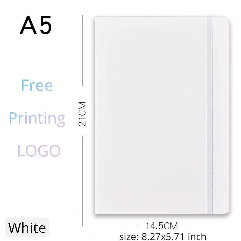 Custom A5/A6 PU Leather Notebook with Logo Printing