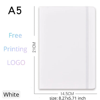 Custom A5/A6 PU Leather Notebook with Logo Printing