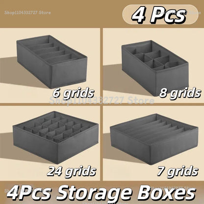 Foldable Underwear & Bra Drawer Organizer Storage Box