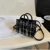 Women Mini Handbag – Plaid Shoulder & Crossbody Bag