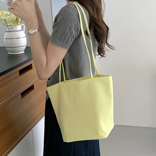 Women’s Soft Nylon Bucket Tote Bag
