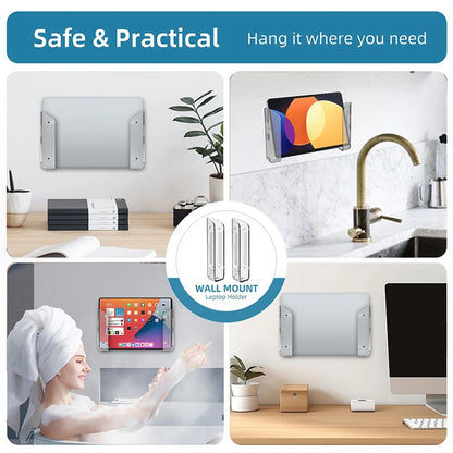 Under Desk & Wall Mount Laptop Storage Holder