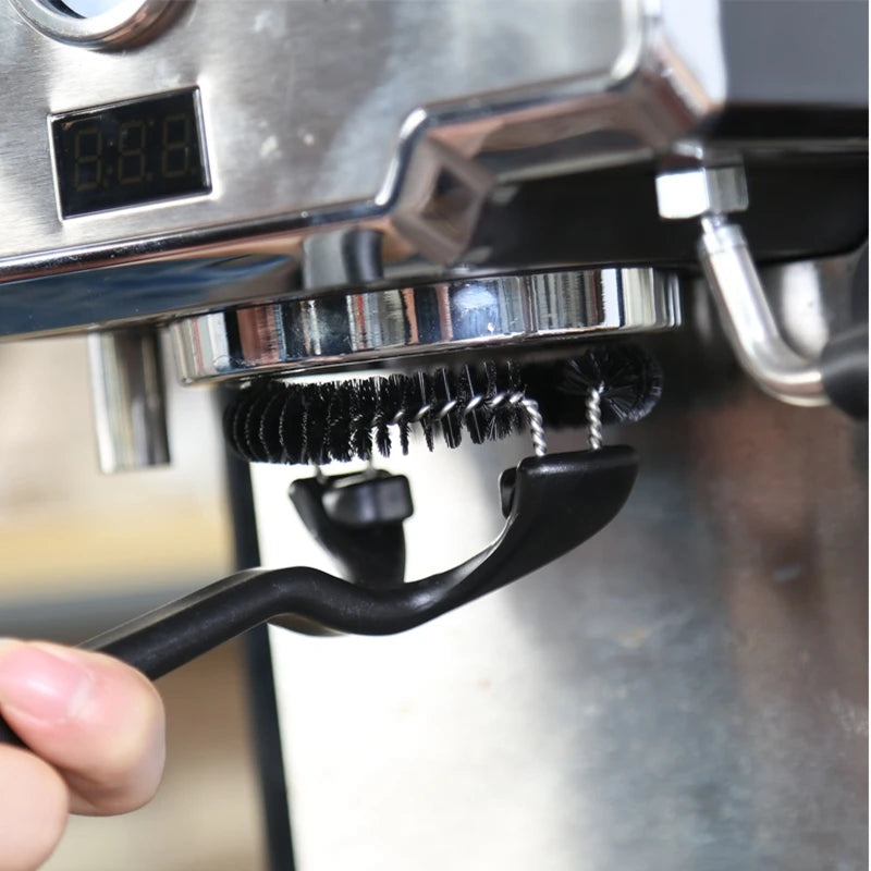 Espresso Machine Group Head Cleaning Brush with Removable Cleaning Head