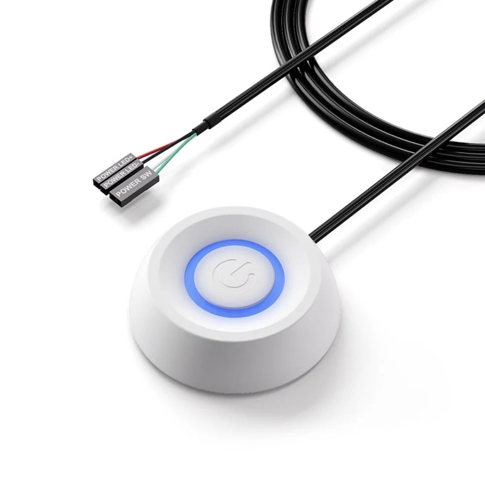 External PC Power Switch Button with LED