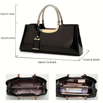 Patent Leather Evening Shoulder Bag