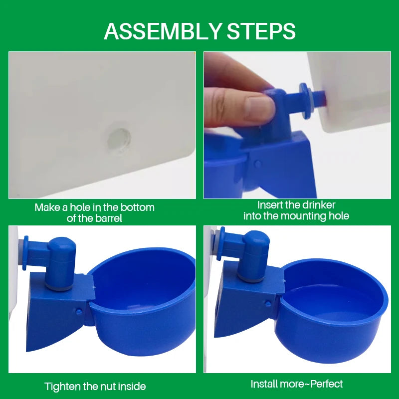 Automatic Chicken Water Cups Set