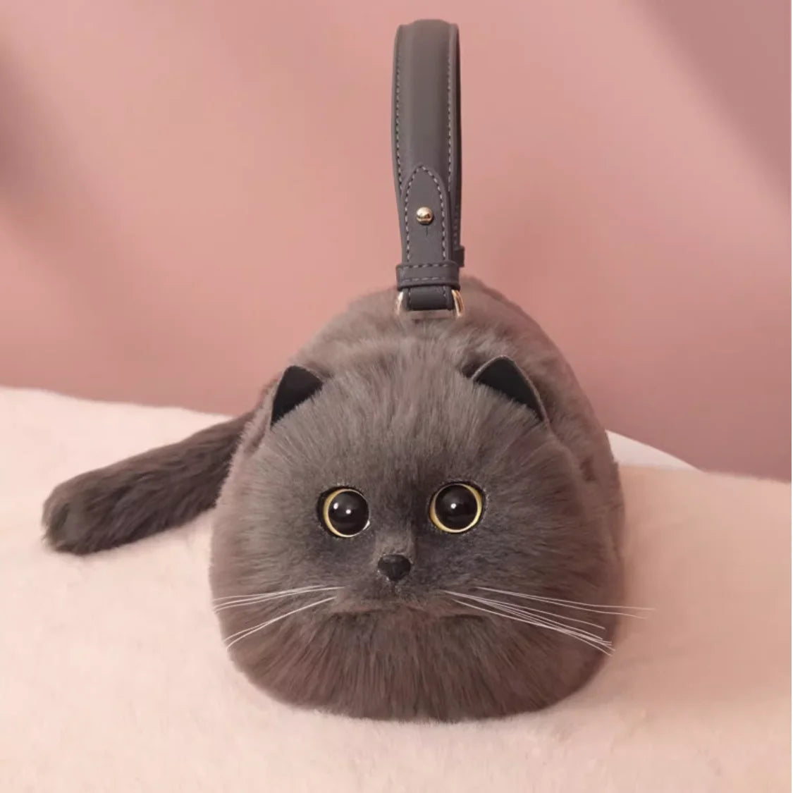 Cute Plush Cat Shoulder Bag