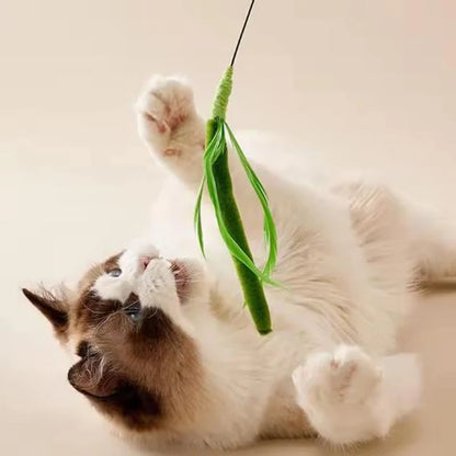 Feather Wand Cat Teaser Toy