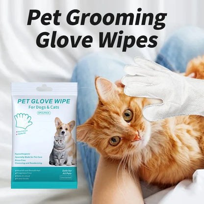 Pet Grooming Cleaning Glove Wipes