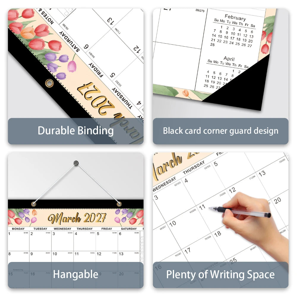 2027 Large Wall Calendar Planner – 18 Month Monthly Organizer