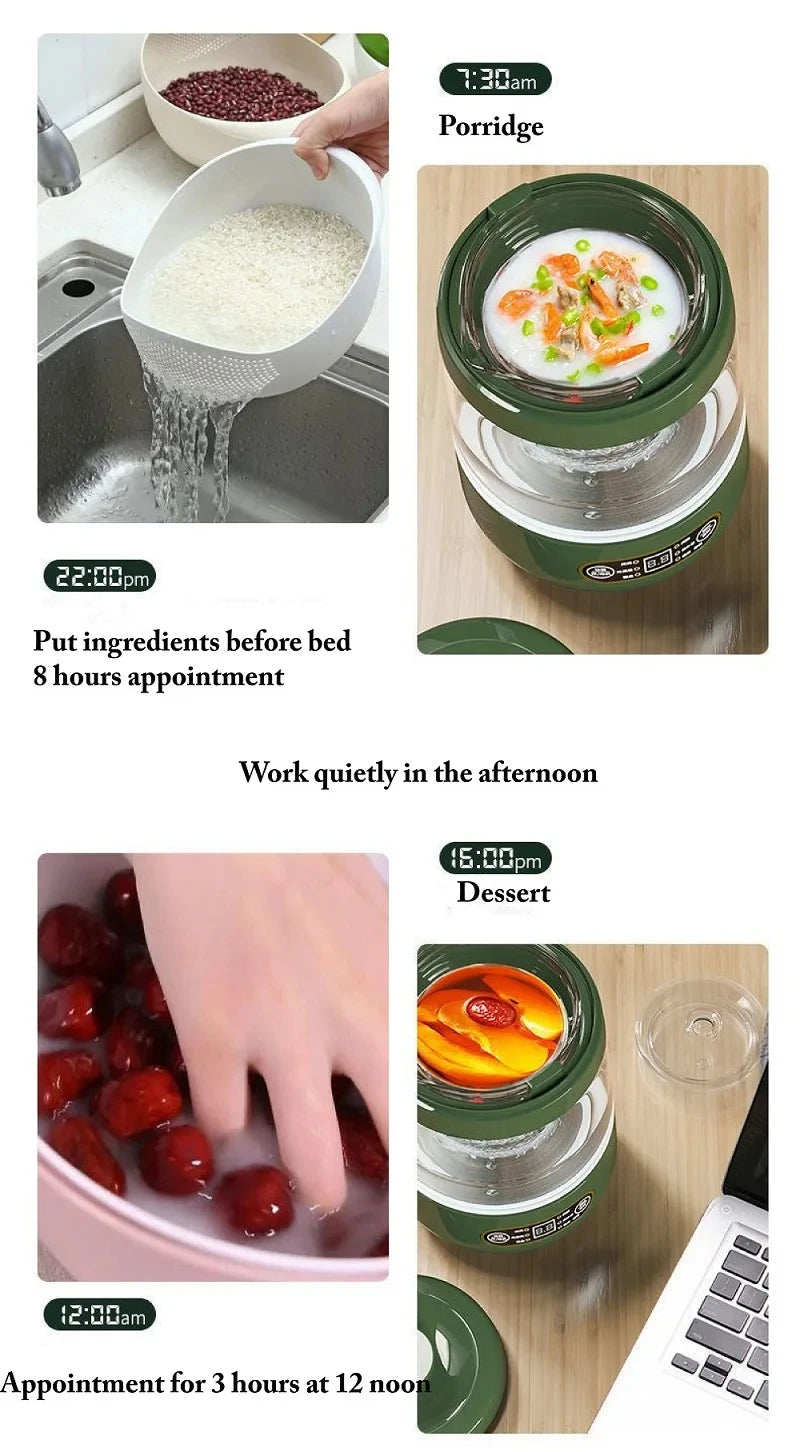 Portable Glass Stew Pot