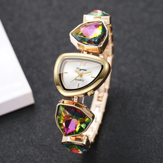 Rhinestone Bracelet Quartz Watch