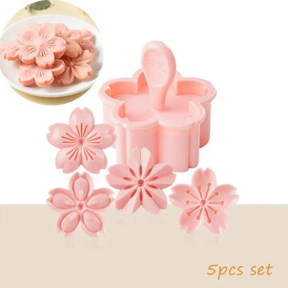 Cherry Blossom Cookie Mold Stamp Set