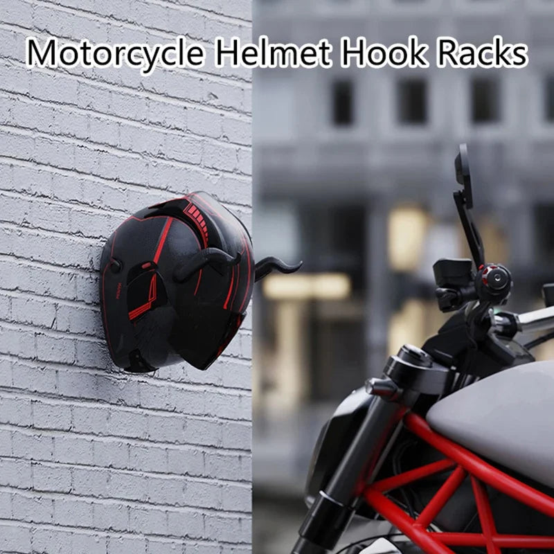 Wall-Mounted Motorcycle Helmet Hook