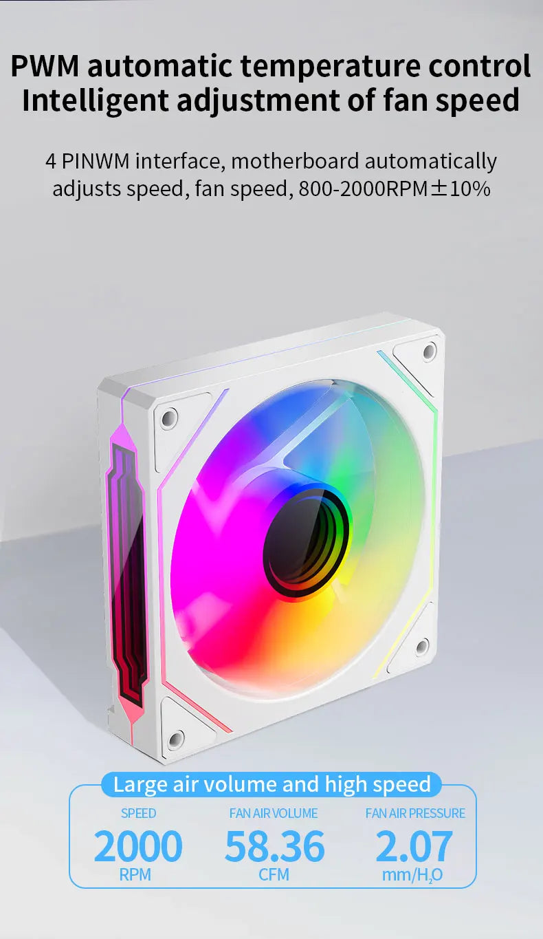 120mm ARGB Infinity Mirror Cooling Fan with PWM Control