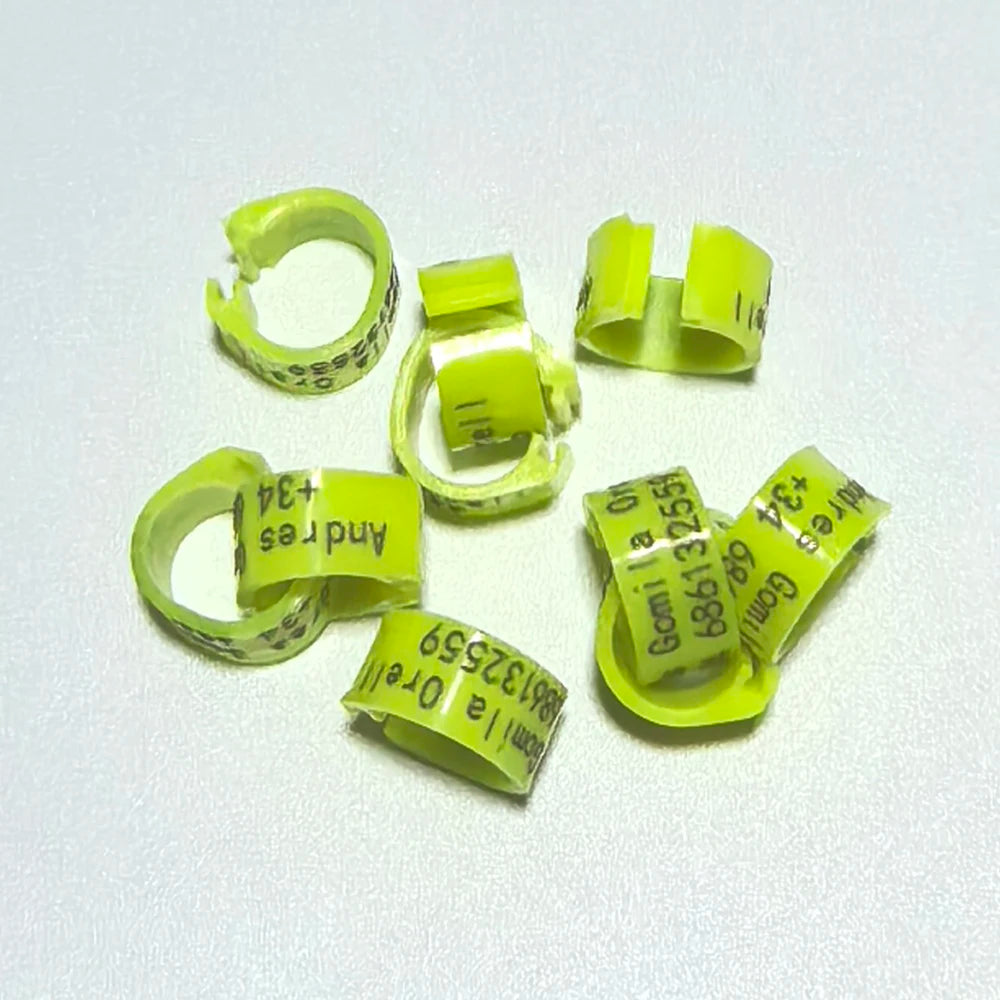 Professional 8mm Laser Engravable Pigeon Leg Rings