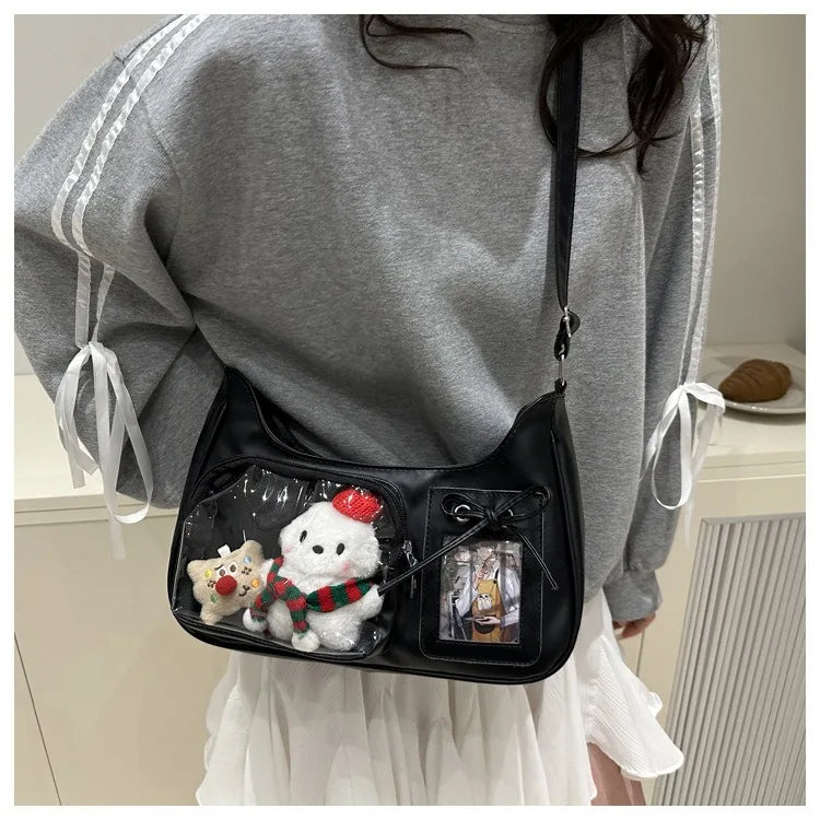 Y2K Transparent Ita Shoulder Bag