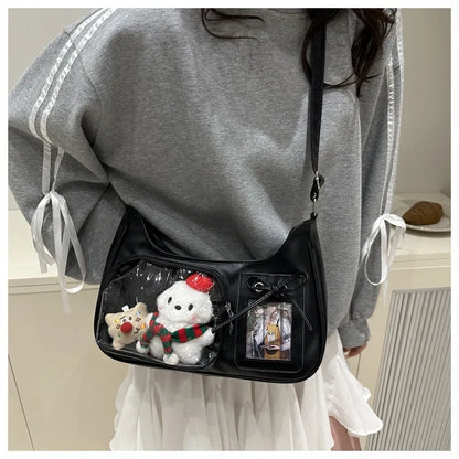 Y2K Transparent Ita Shoulder Bag