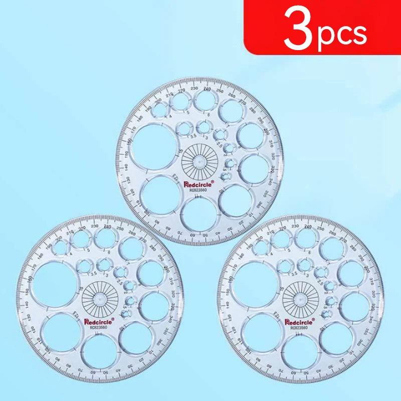 Circle & Oval Geometry Template Ruler Set