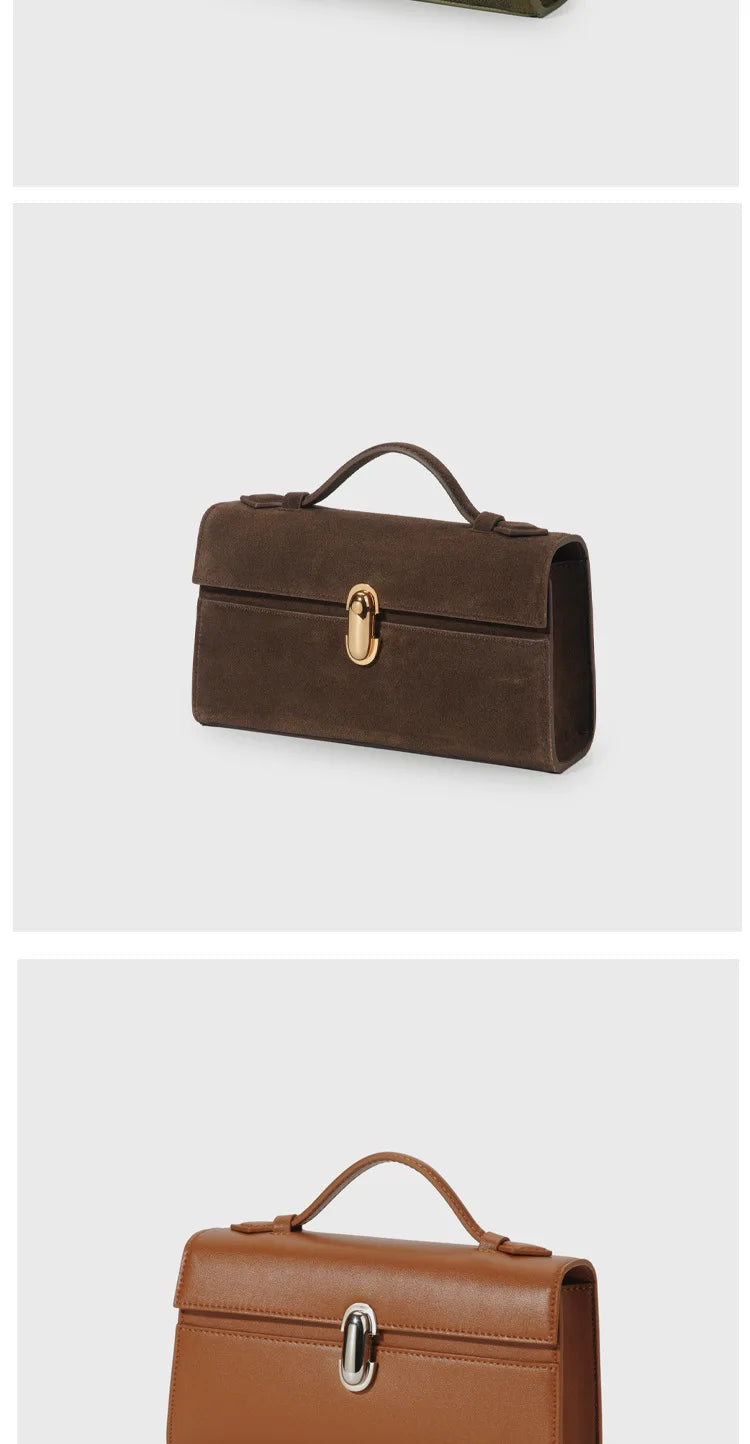 Vintage Genuine Leather Satchel Bag