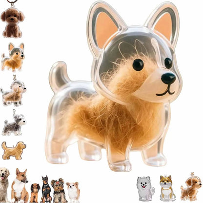 Pet Hair Memorial Keepsake Keychain