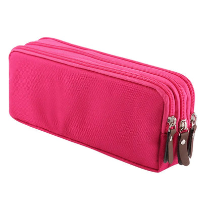 3 Zippers Pencil Case