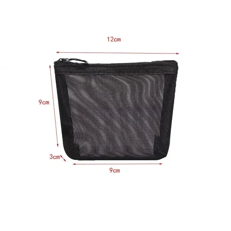 Heart Mesh Cosmetic Toiletry Bag
