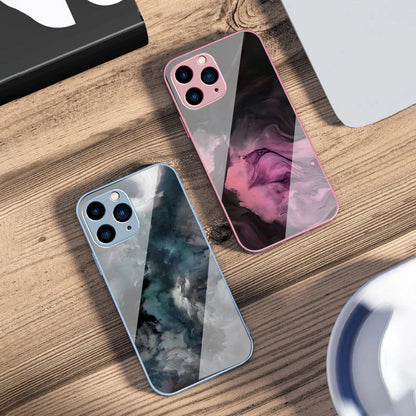 Tempered Glass Marble Effect iPhone Case