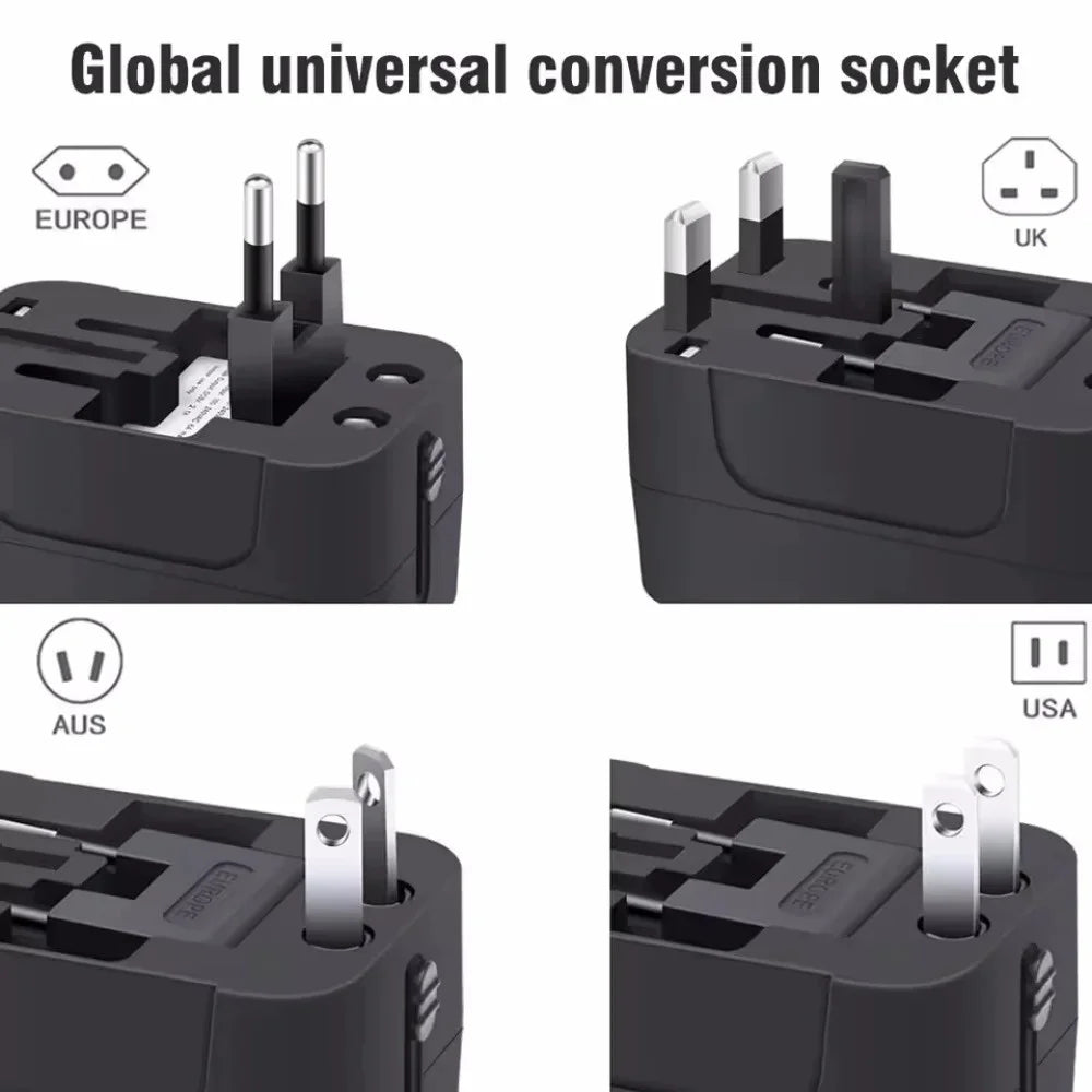 Universal Travel Adapter with Dual USB Charging