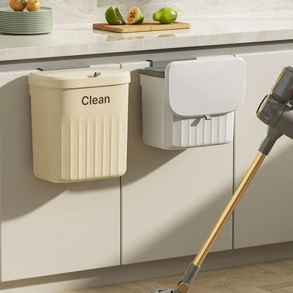 Wall-Mounted Under Sink Trash Can with Lid – 8.5L & 12L