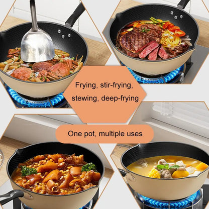 Honeycomb Non-Stick Wok Frying Pan