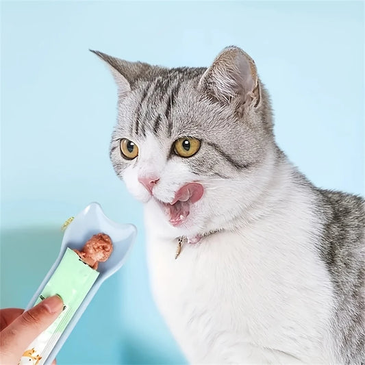 Cat Treat Squeeze Feeder Spoon