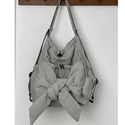 Minimalist Nylon Shoulder Tote Bag