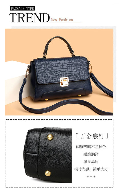 Large Capacity Leather Crossbody Handbag for Women