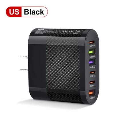 Fast Charging 65W Type C PD QC3.0 Phone Adapter For iPhone Xiaomi Huawei Samsung