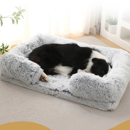Orthopedic Plush Bolster Dog Bed