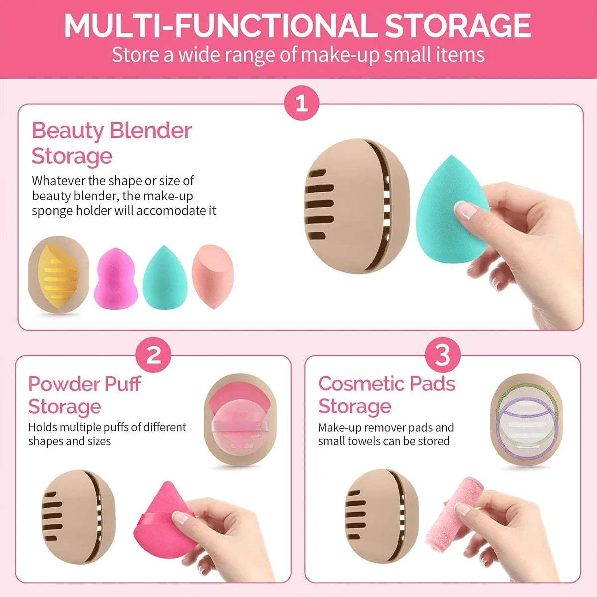 Silicone Makeup Sponge Storage Case
